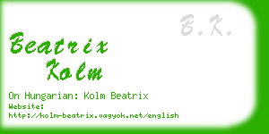 beatrix kolm business card